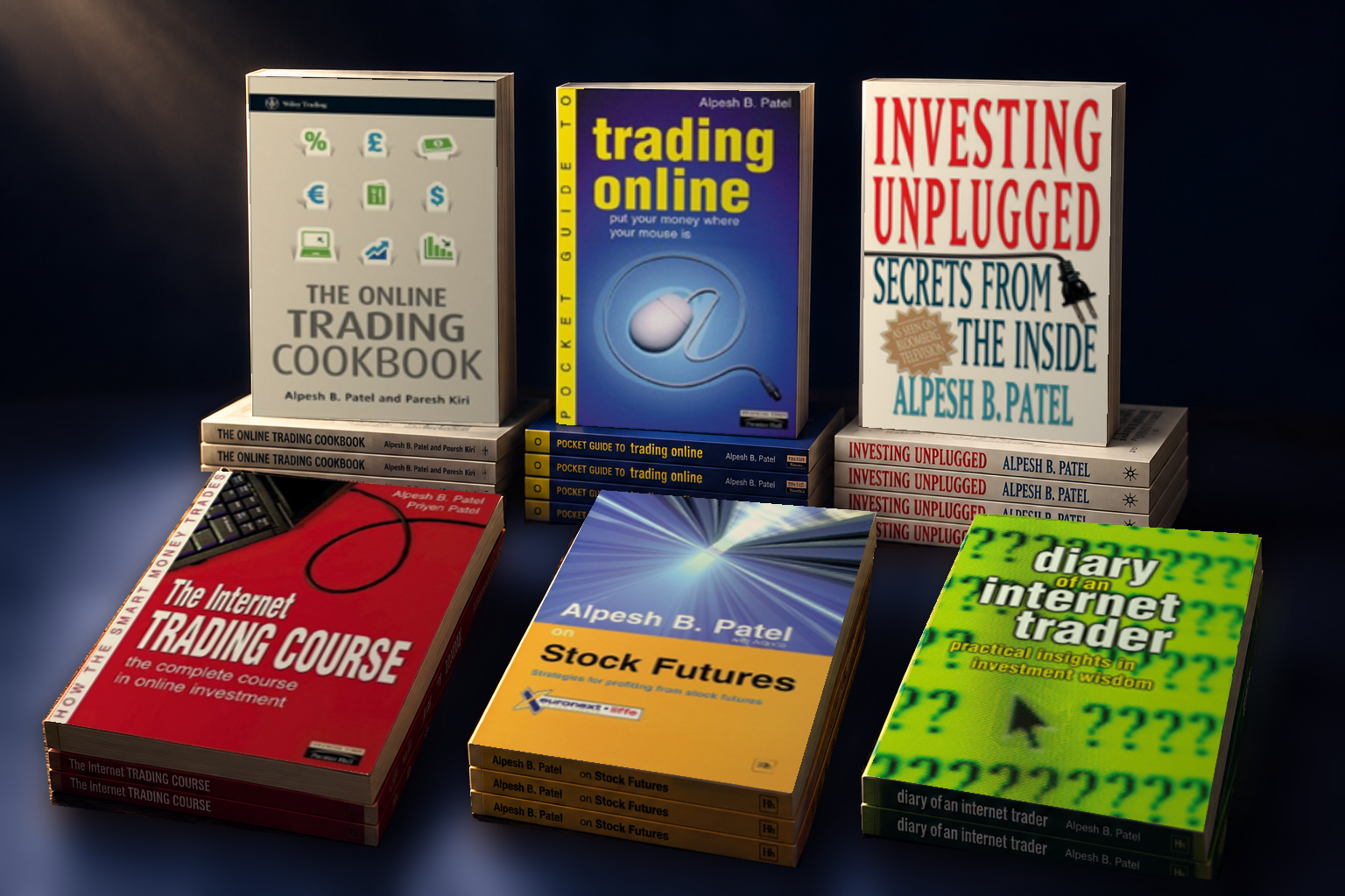 A selection of investing and trading books written by Alpesh B Patel